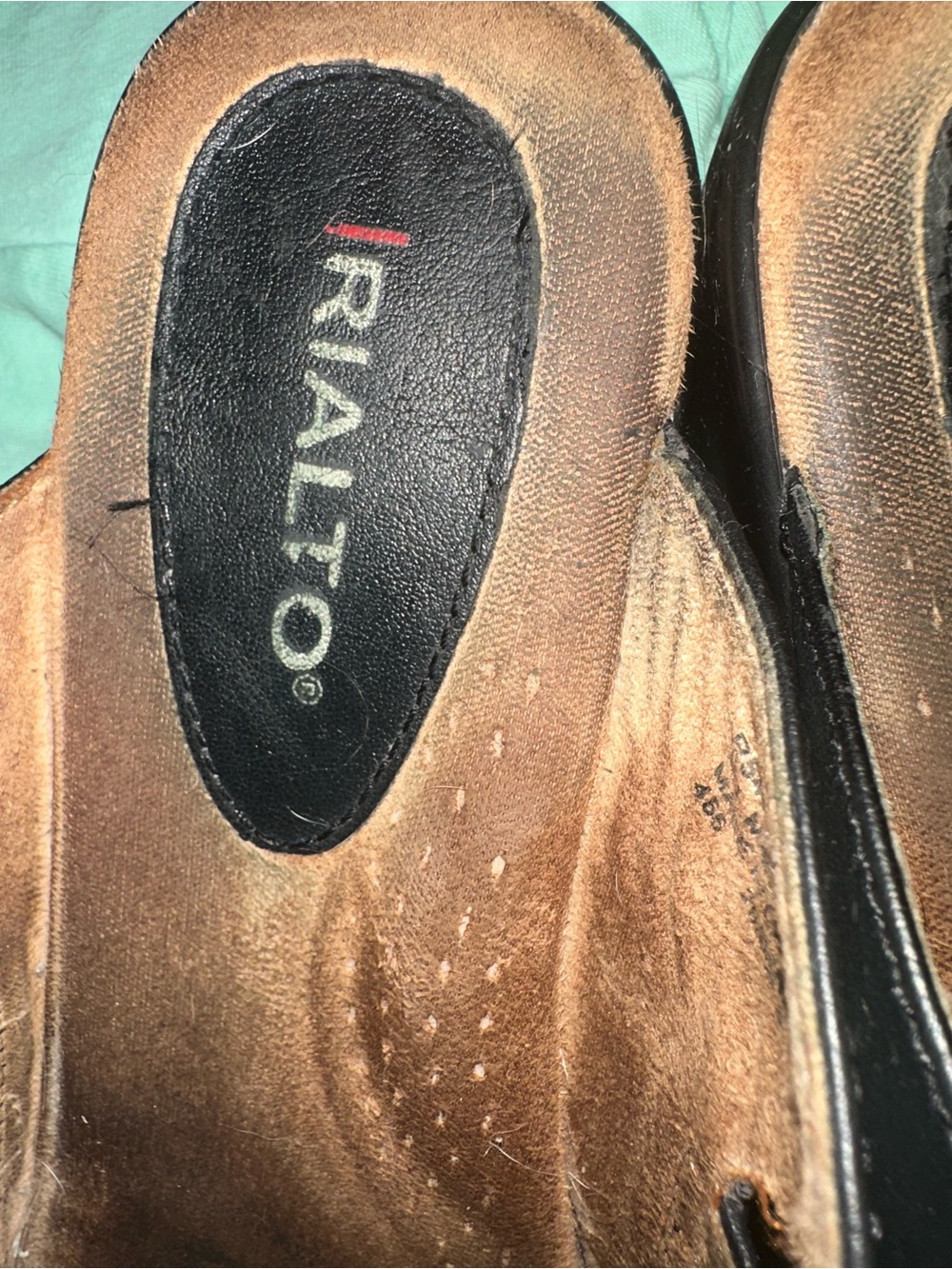 Rialto Brown and Black Wedge Sandals